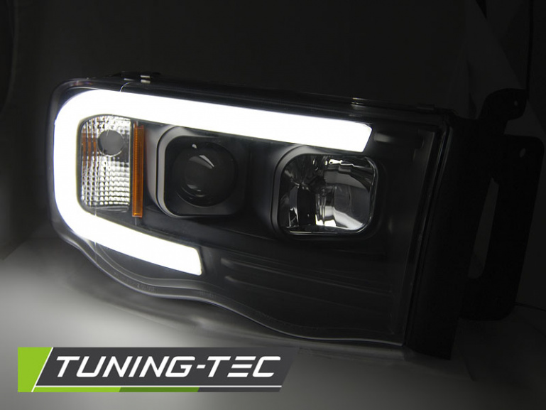 LED Tagfahrlicht Design Scheinwerfer für Dodge RAM 02-06 schwarz